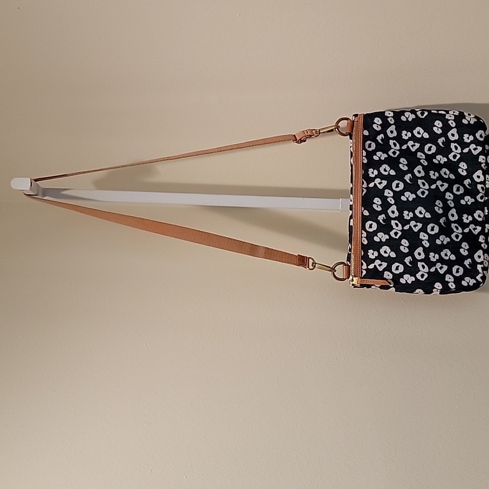 FOSSIL ERIN BLUE DENIUM CHEETAH PRINT CROSSBODY/SHOULDER BAG - Picture 7 of 16